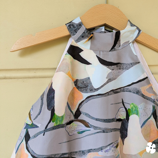 Halter neck A-line frock