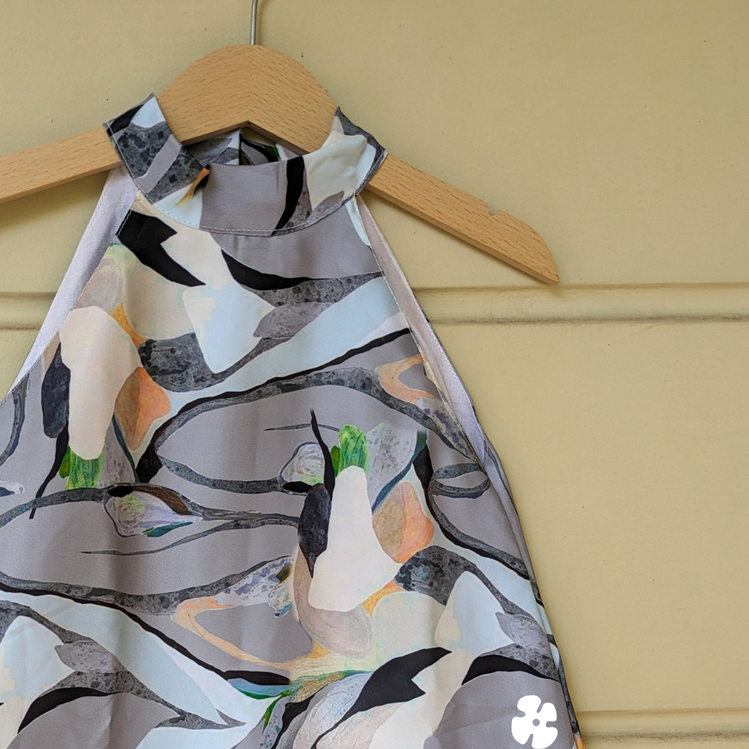 Halter neck A-line frock