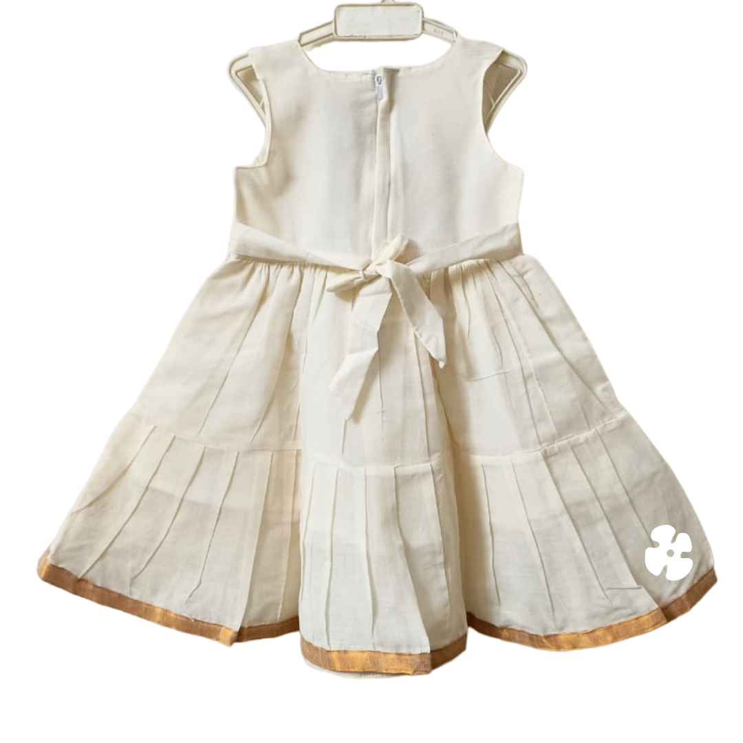 Simple Step frock with kasavu detailing