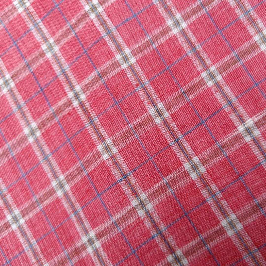 Check A-line frock with hair clip