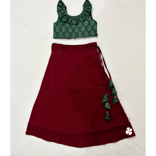 Ruffle top and skirt