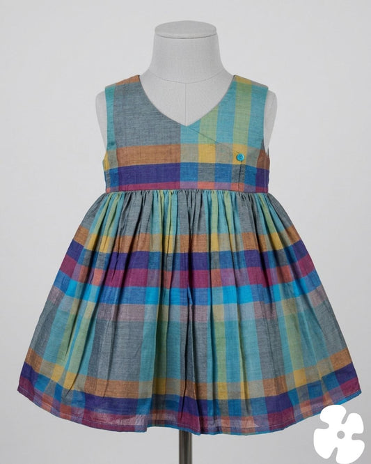 Cotton frocks, summer frocks, checks frock, cute frock, baby frocks