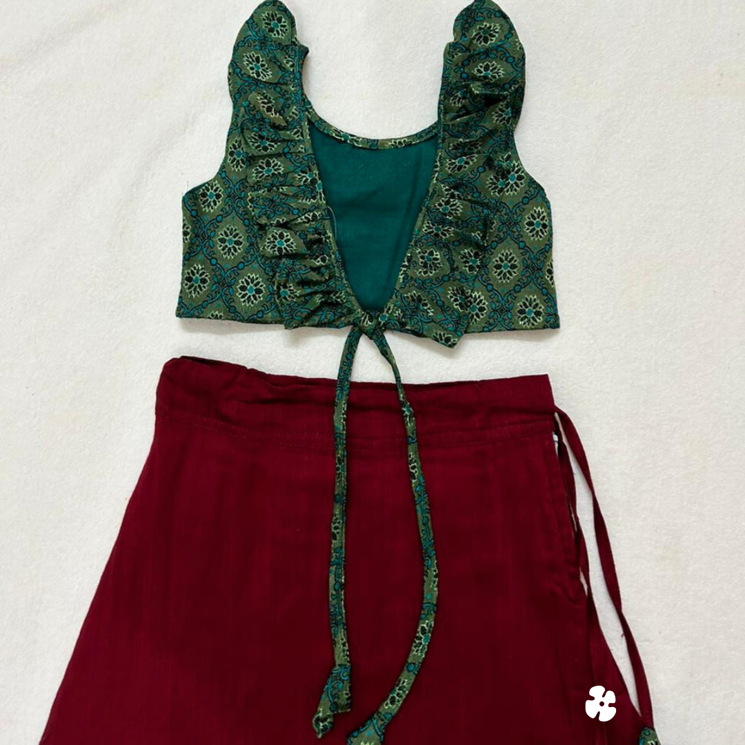 Ruffle top and skirt