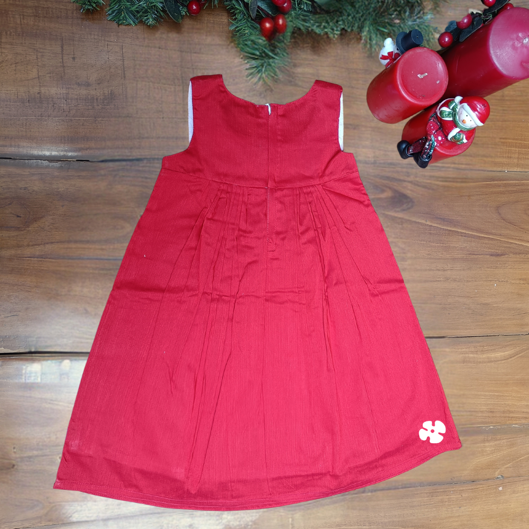 Peter pan collar frock with hair accessory