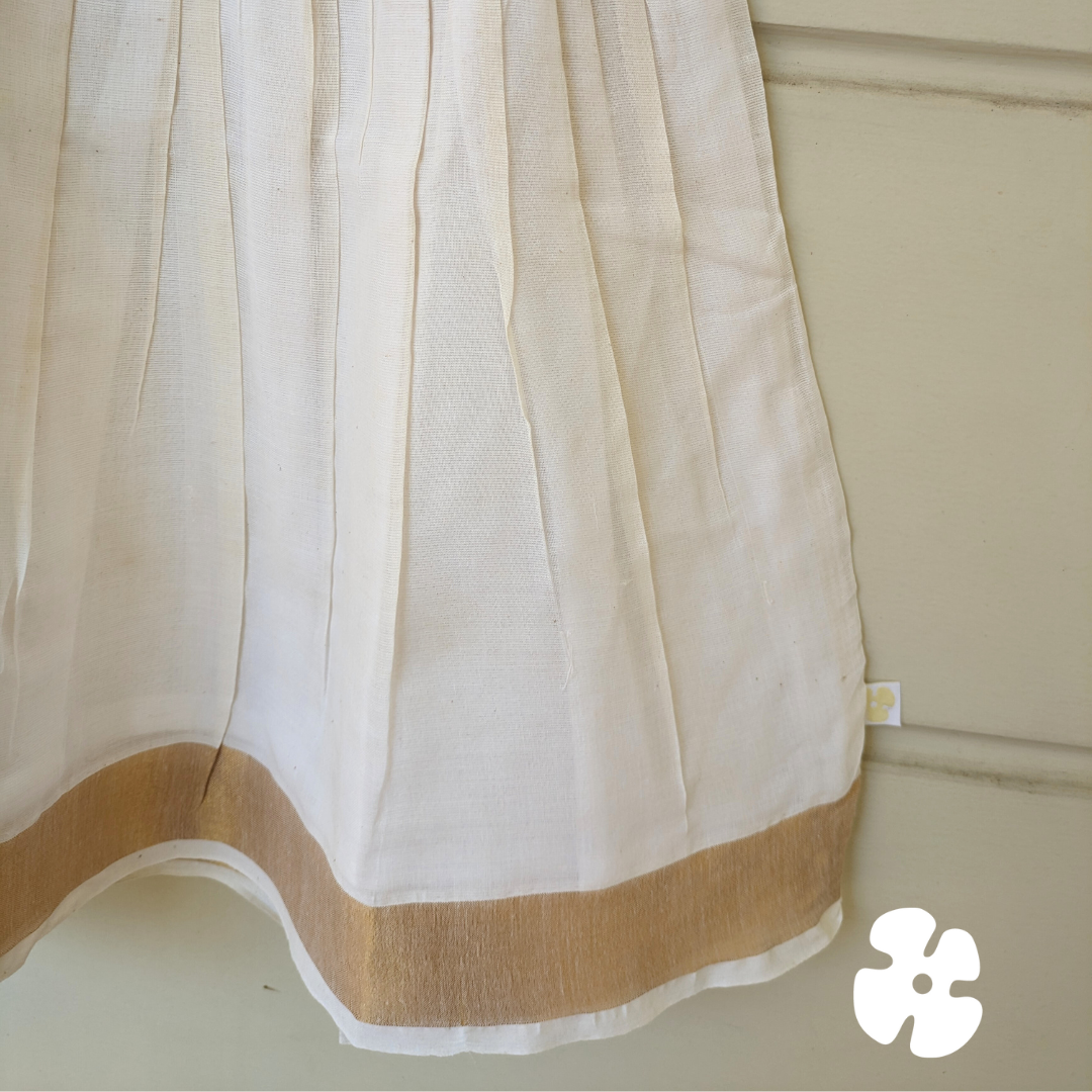 kasavu detailed simple frock