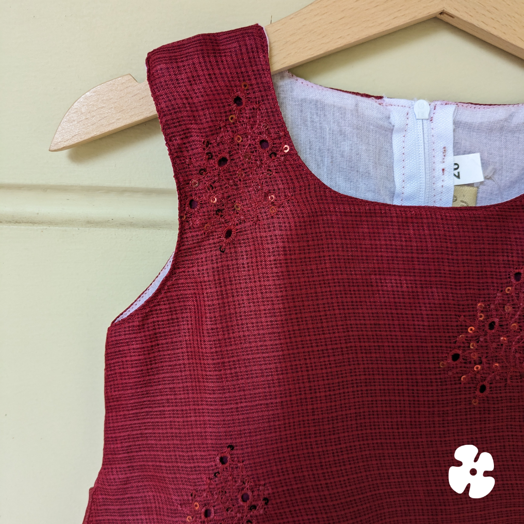 A-line maroon frock