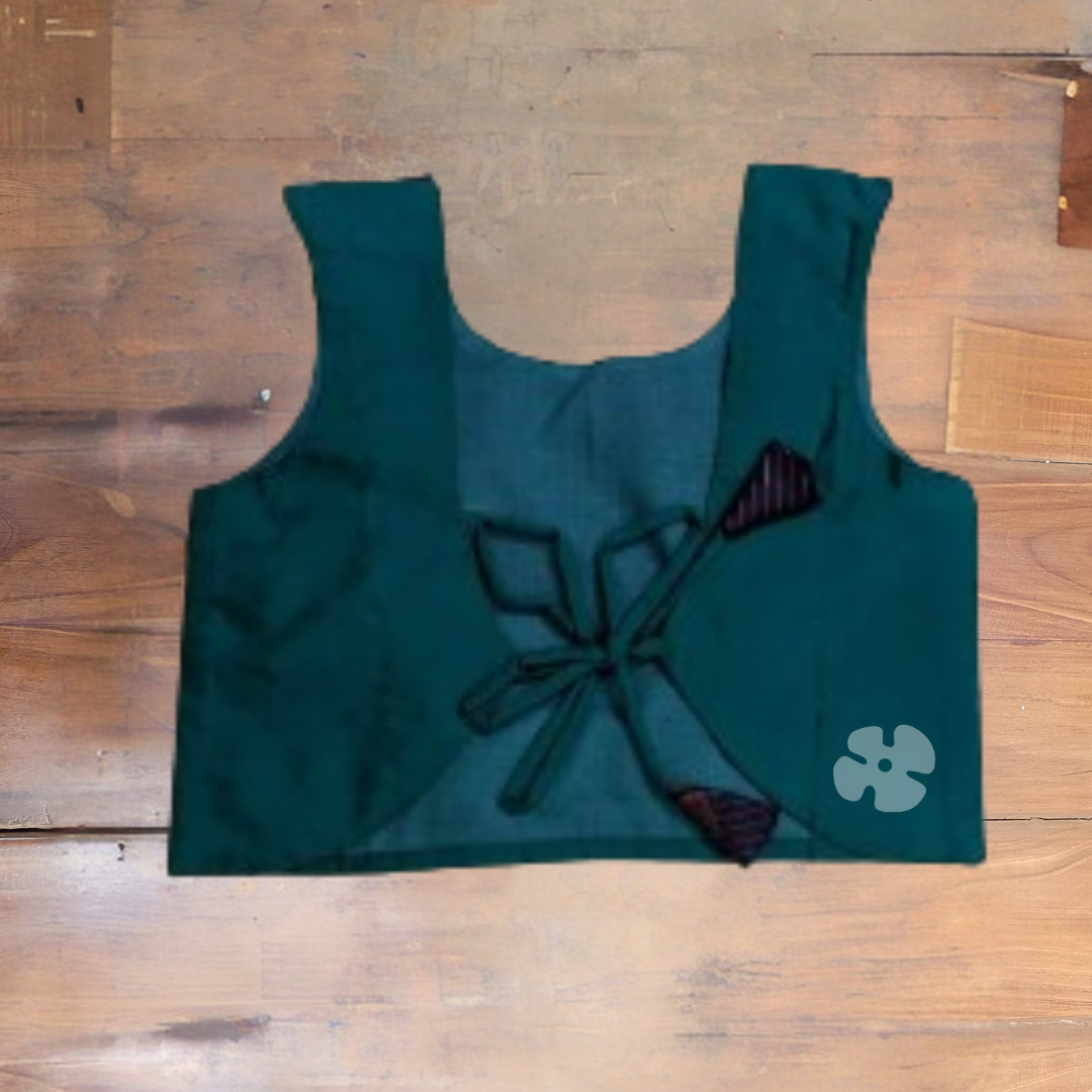 Blue sleeveless pattupavada
