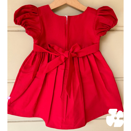 Red Christmas tree frock