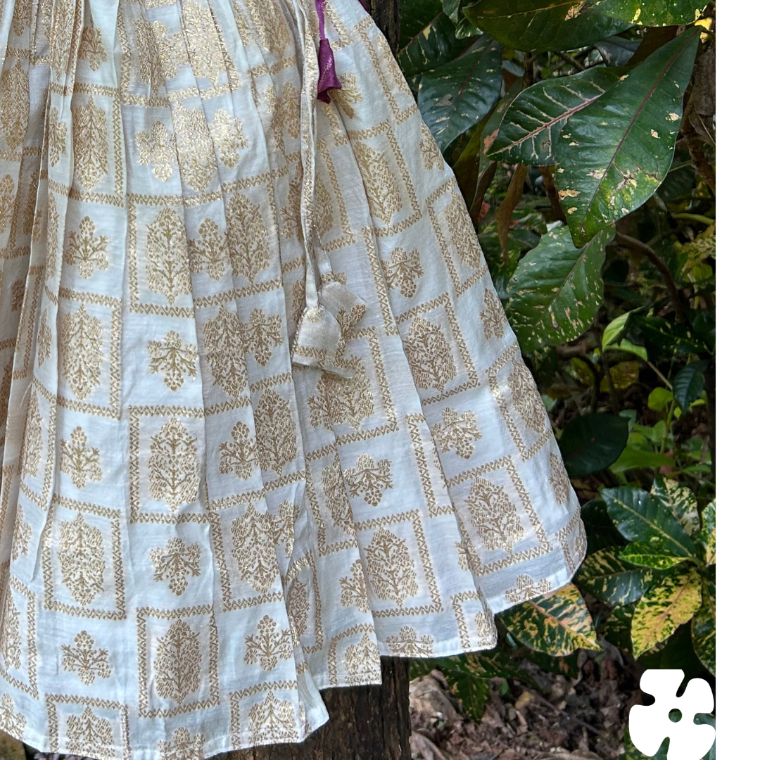 Puff sleeve top with skirt