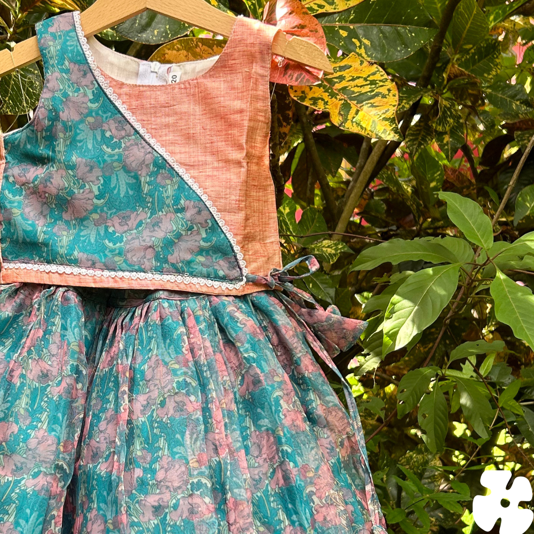 Organza skirt and top with floral