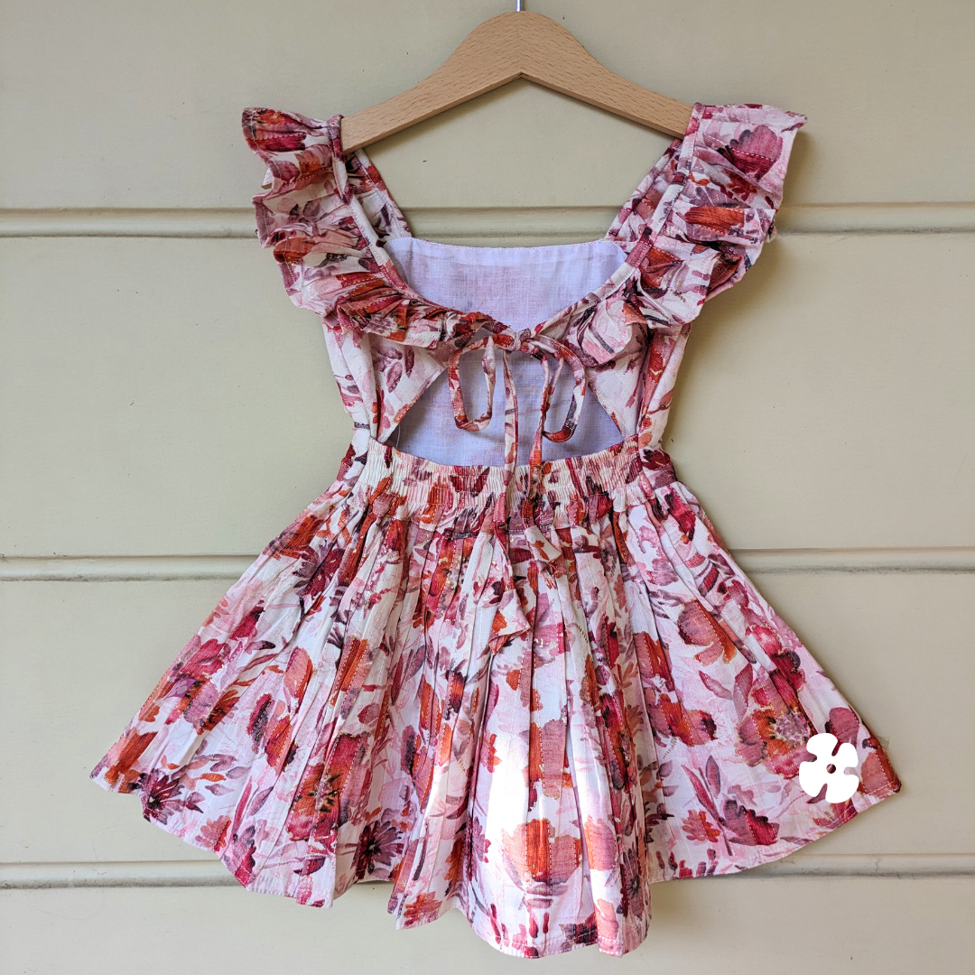 Ruffle fit and flare frock