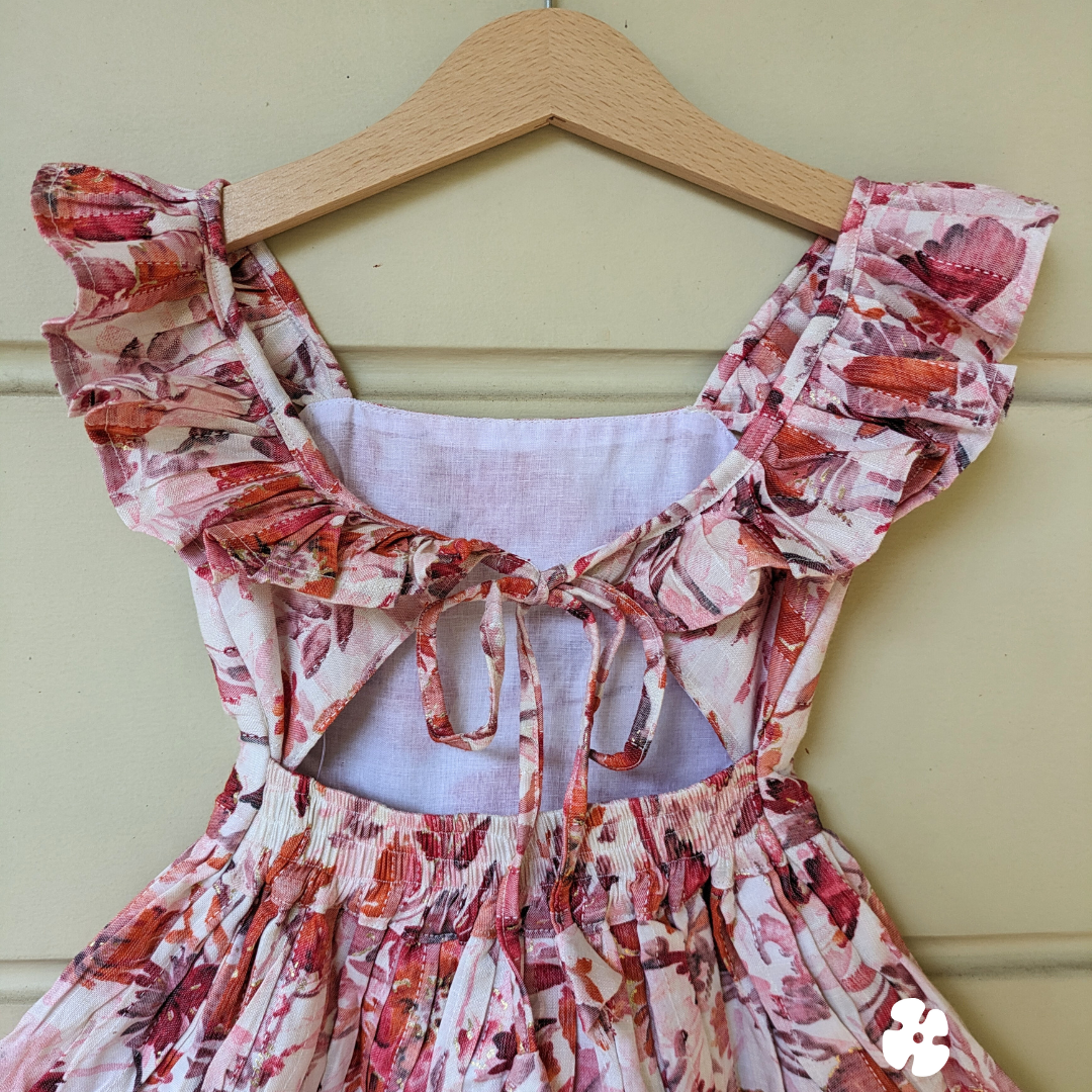 Ruffle fit and flare frock
