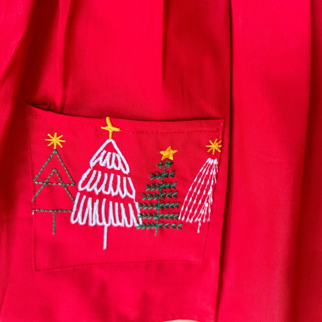 Red Christmas tree frock