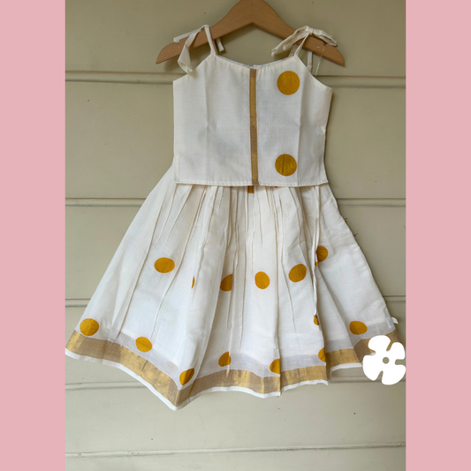 Polka dot skirt and top