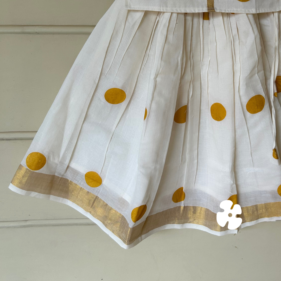 Polka dot skirt and top