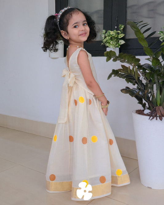 Sunflower onam special skirt and top