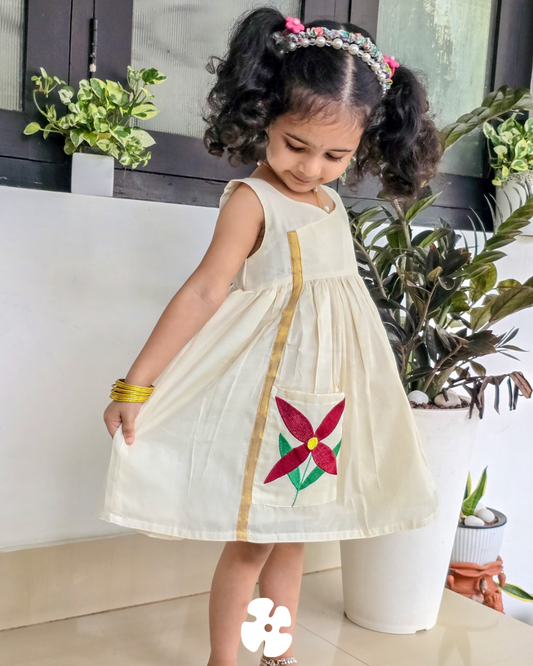 Onam special pocket dress