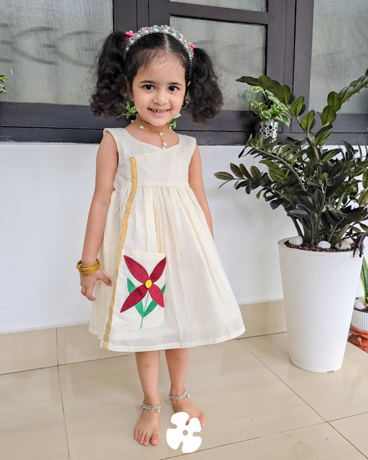 Onam special pocket dress