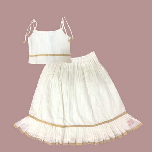 Pin tuck top with skirt