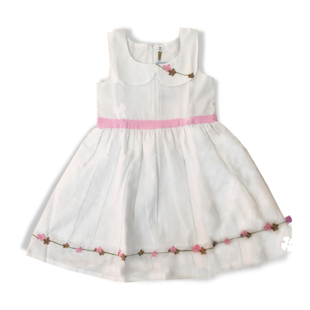 White embroidery frock