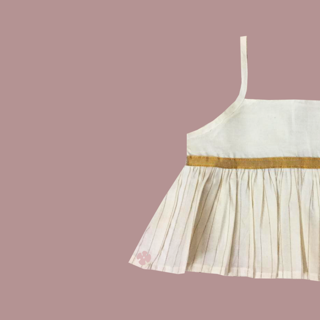 Shorts and top with kasavu detailing