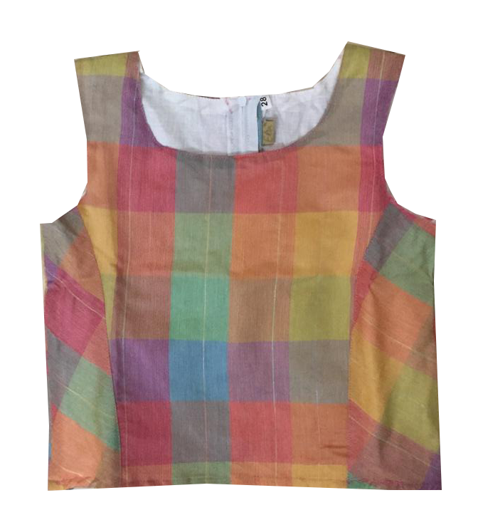 Box pleat skirt and princess cut top