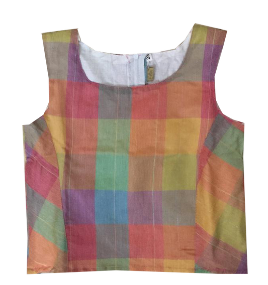 Box pleat skirt and princess cut top