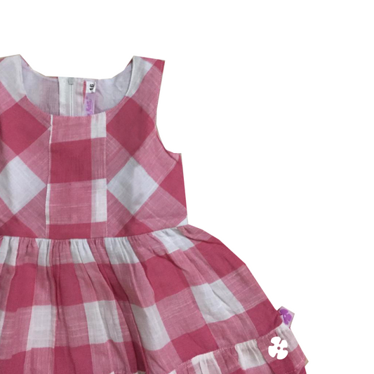 Check Fit and flare frock.