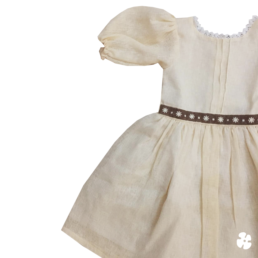 Fit and flare frock with embroidery