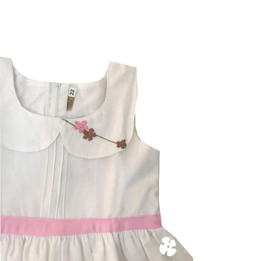 White embroidery frock