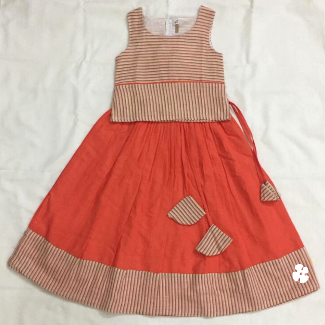 Simple skirt and top with brocade