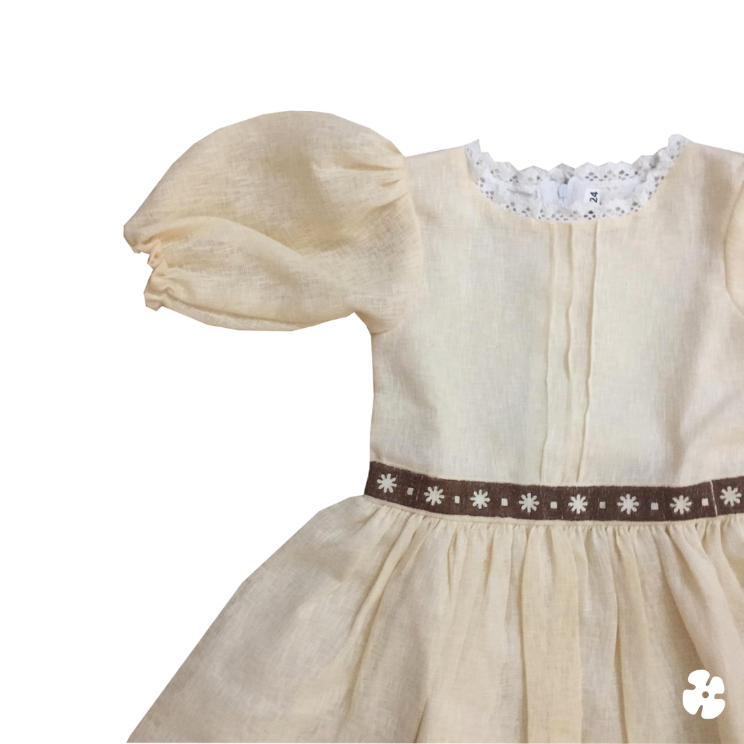 Fit and flare frock with embroidery