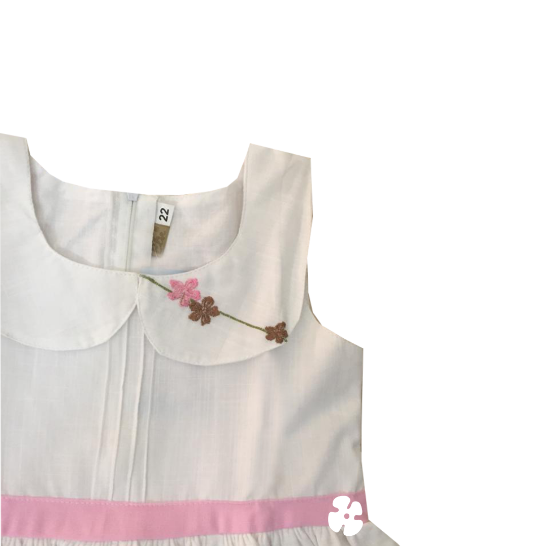 White embroidery frock