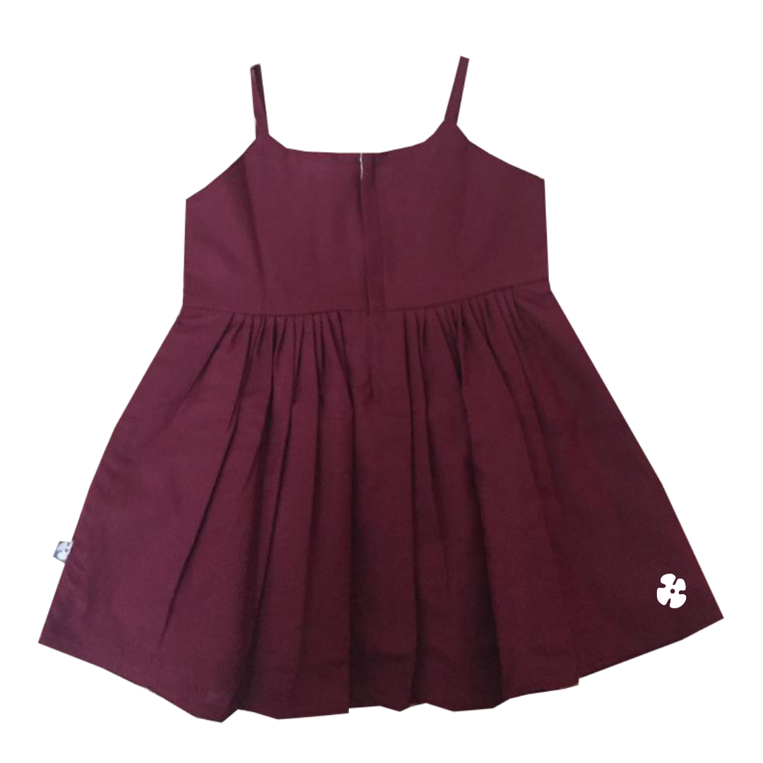 Fit and flare button frock