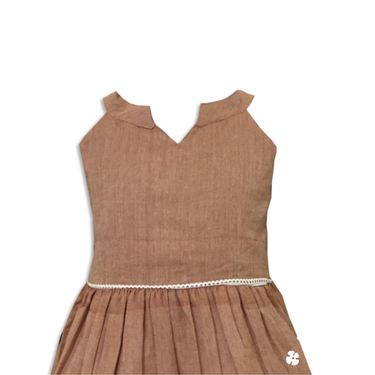 Simple alter neck  fit and flare frock