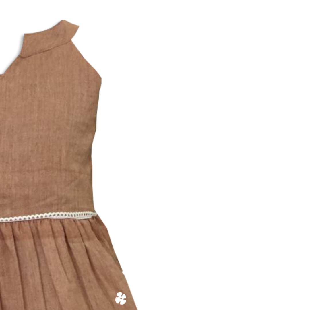 Simple alter neck fit and flare frock