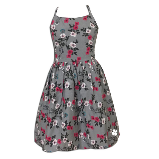 Fit and flare frock with tie in the back