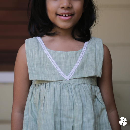 Fit and flare frock with collar