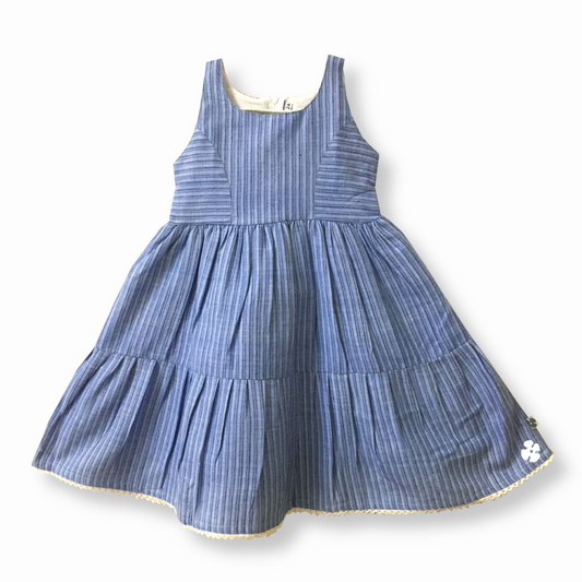 Alter neck fit and flare frock