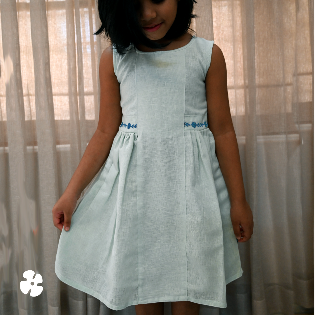 floral embroidery frock