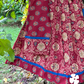 Printed cotton marron skirt and top