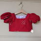 Red half skirt and top