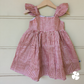 Stripe step fit and flare frock