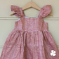 Stripe step fit and flare frock