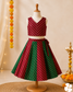 skirt and top, girls skirt and top, girls festive set, cotton festive set, girls frocks, online shopping