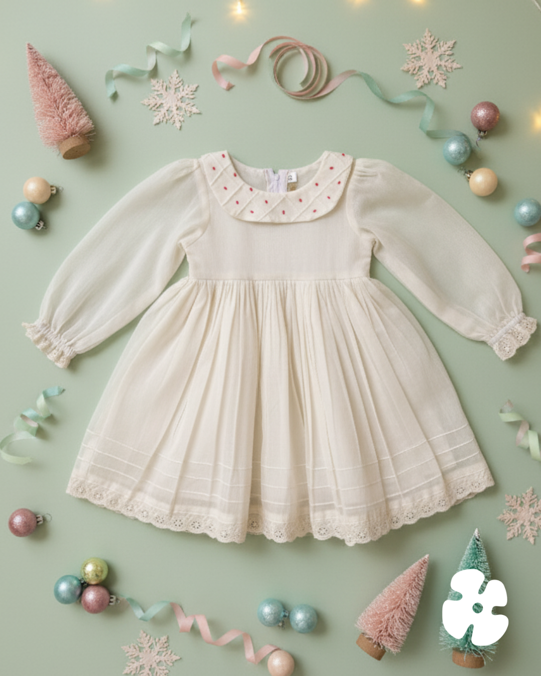 Mistletoe collar frock
