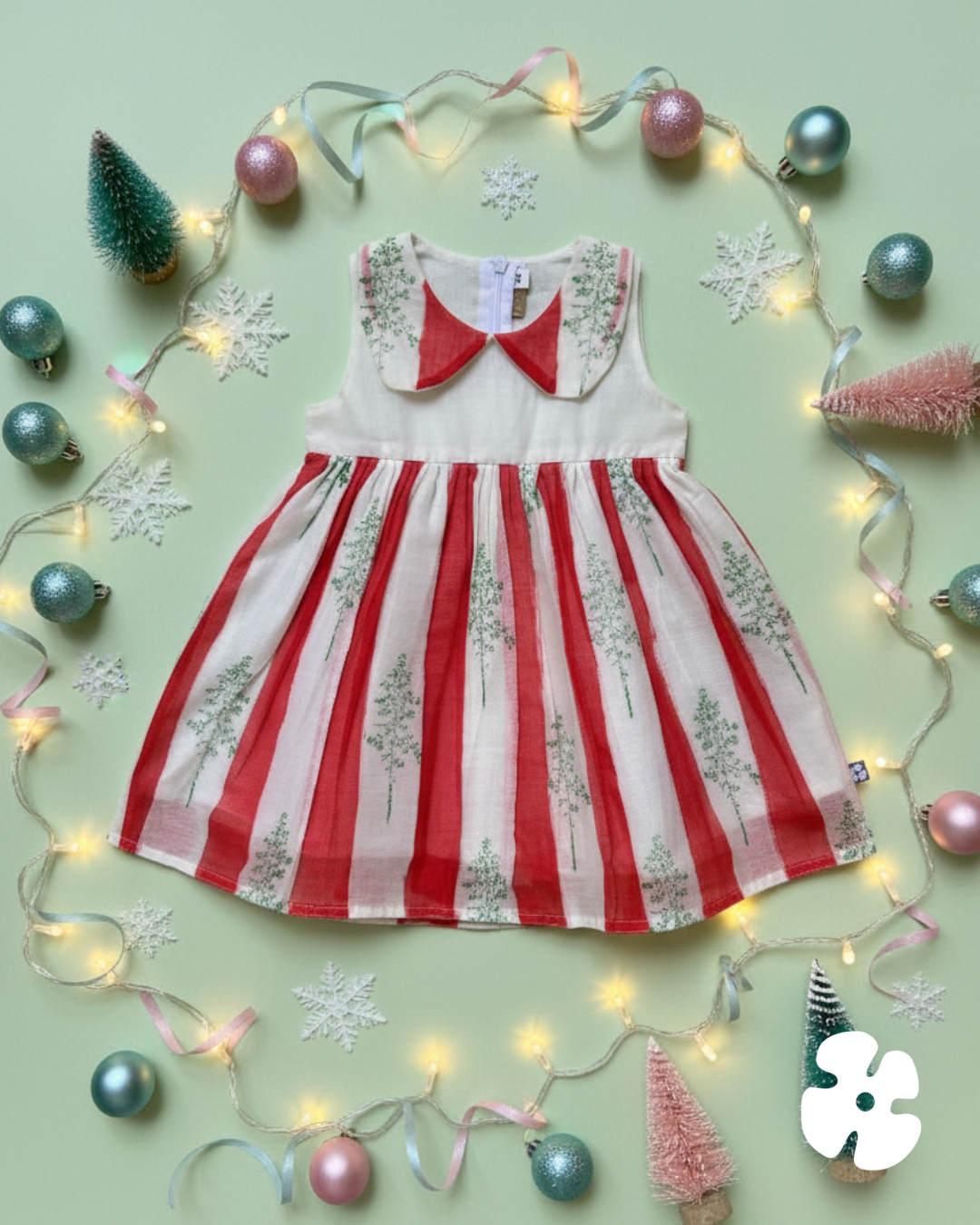 Candy stripe tree frock