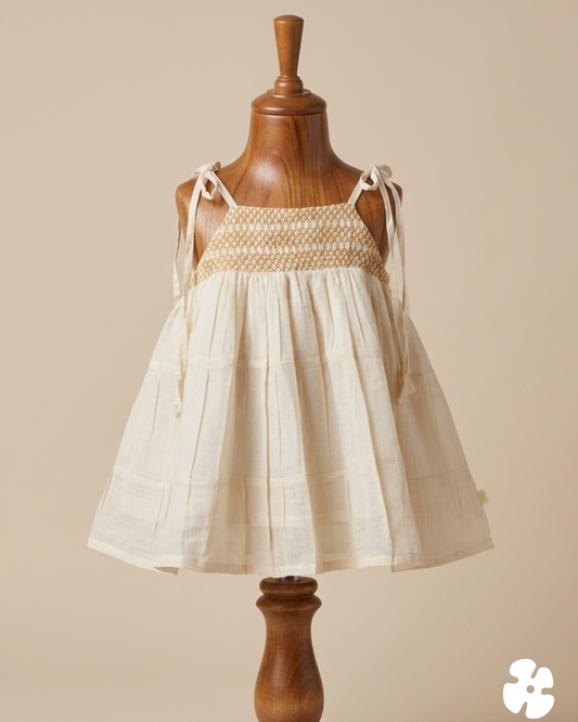 Smocked frock, Onam frock, Cotton frocks, Kerala Frock, Onam skirt