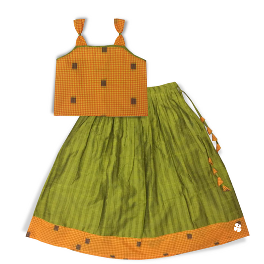 Gathered skirt with sleeve detailing