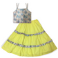 Simple step skirt with top with strap